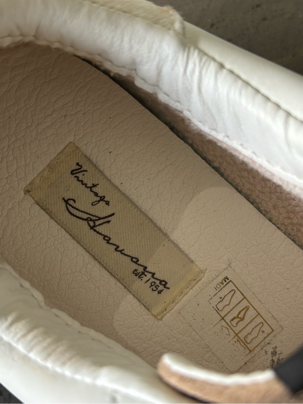 Vintage Havana Hair-On-Hide Star Sneakers | White Beige Leather | W’s Size 11 - Picture 4 of 11